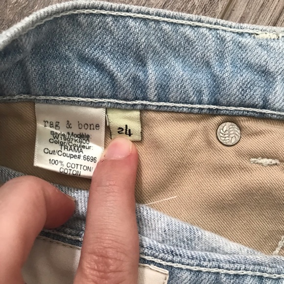 Rag & Bone | light wash cut off denim shorts - Picture 3 of 8